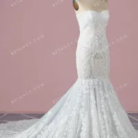 Beaded lace mermaid wedding dress 2